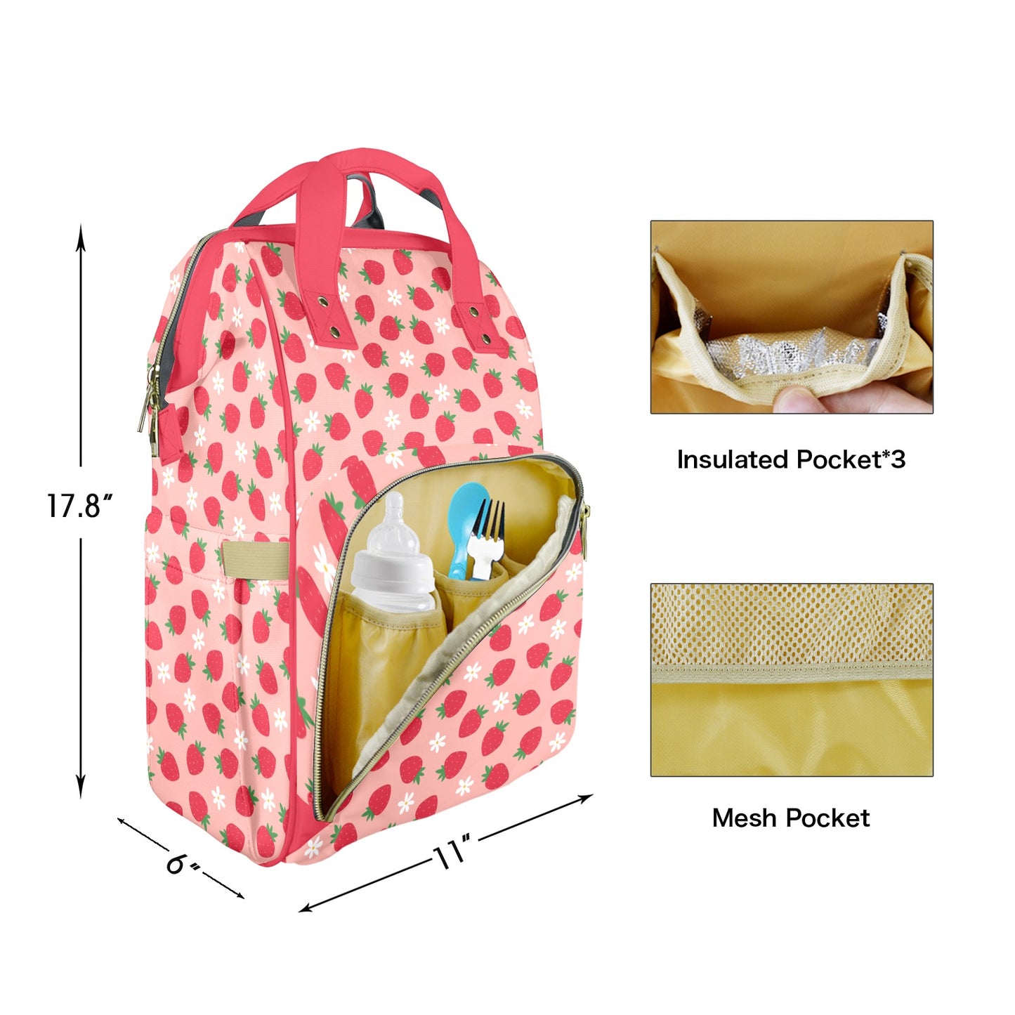 Strawberry Shortcake Customizable Diaper Bag