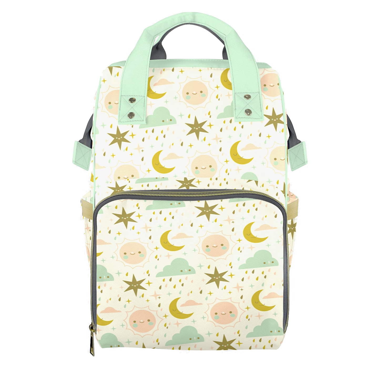 Sun And Moon Customizable Diaper Bag