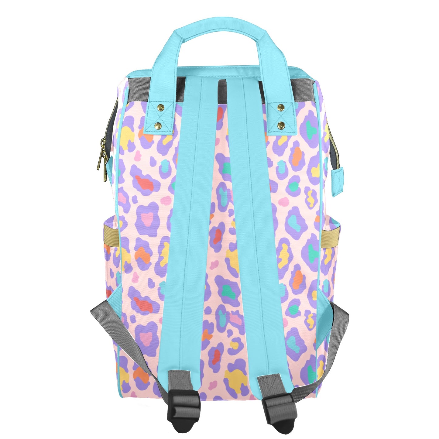 Rainbow Cheetah Customizable Diaper Bag