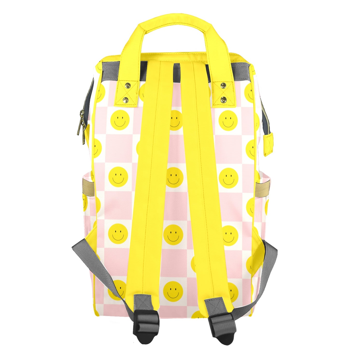 Pink Smiley Customizable Diaper Bag